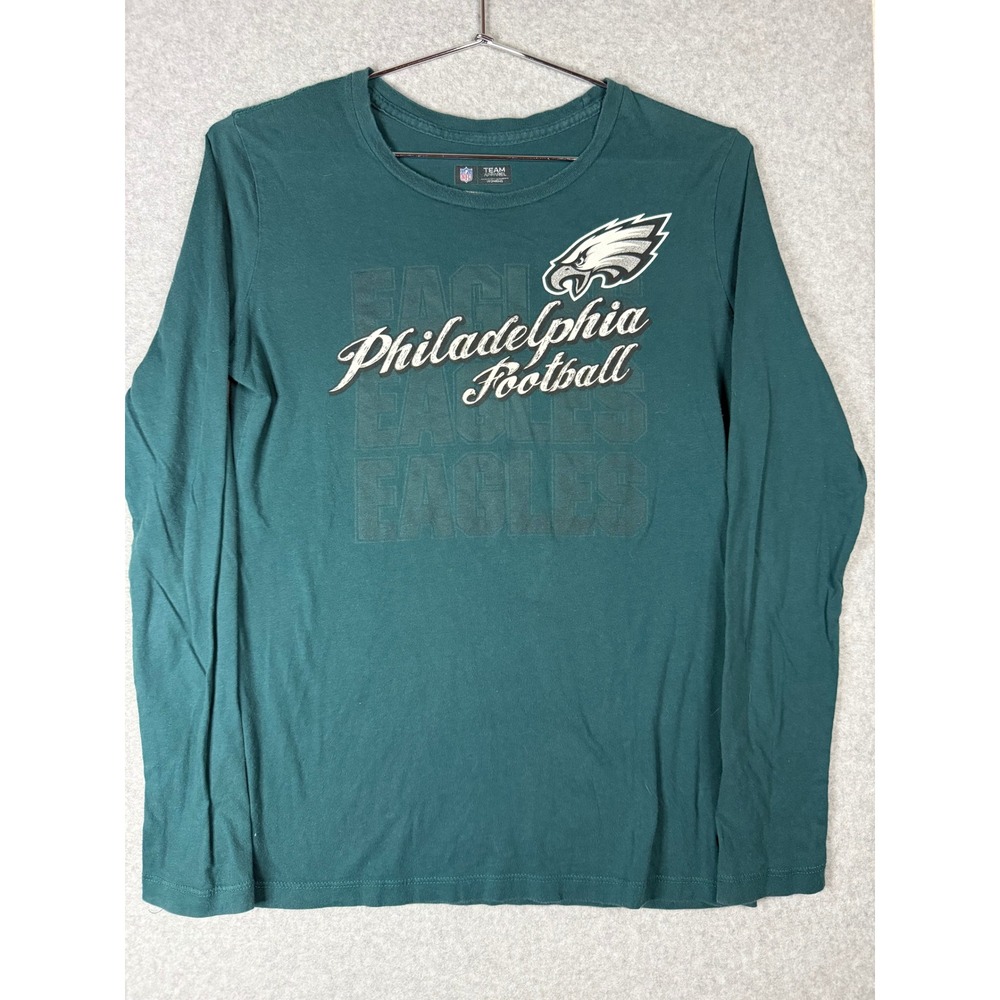 NFL Team Apparel Philadelphia Eagles Womens Medium Long Sleeve T-Shirt Green